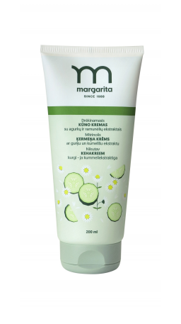MARGARITA Drėkinamasis kūno kremas su agurkų ir ramunėlių ekstraktais, 200ml